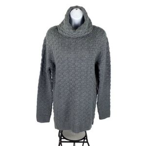 Chelsea28 Textured Funnel Neck Sweater Mid Medium Grey Womens X-Small NWT